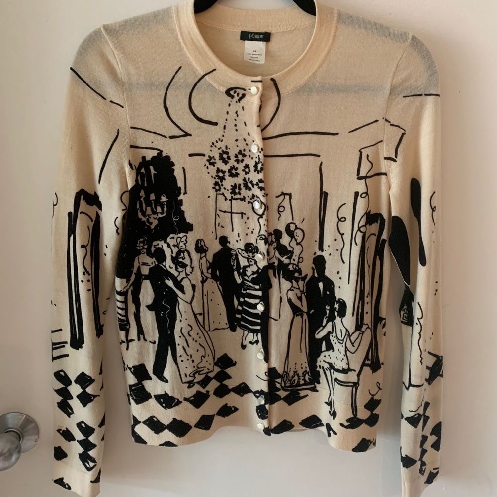 RARE J Crew Masquerade Cardigan